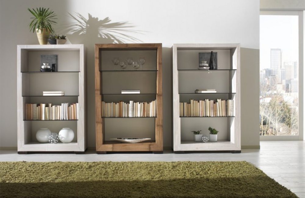 Libreria Glass miele - black e white - black