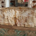 lavabo legno fossile