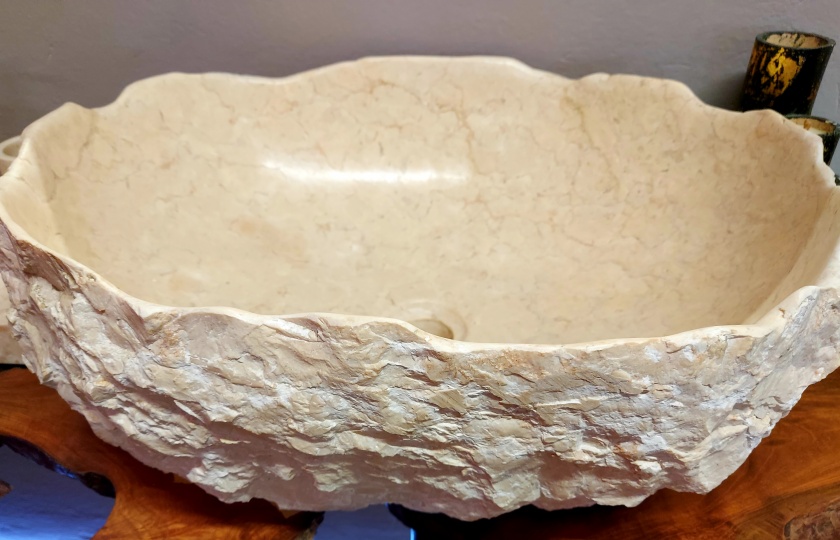 Lavabo Ovale Marmo Bianco
