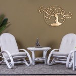 Poltrona Lounge Dafne Rattan Naturale bianco con cuscino ambientato(1).jpg