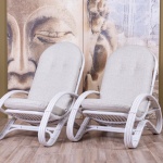 Poltrona Lounge Dafne Rattan Naturale bianco con cuscino ambientato(2).jpg