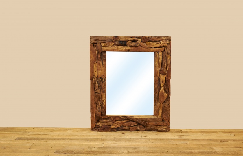 Specchio Teak Riciclato