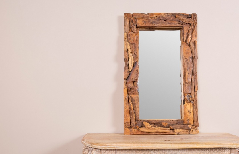 Specchio Teak Riciclato h120
