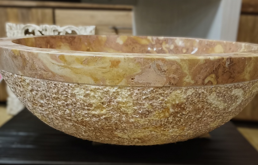 Lavabo rosa brecciato